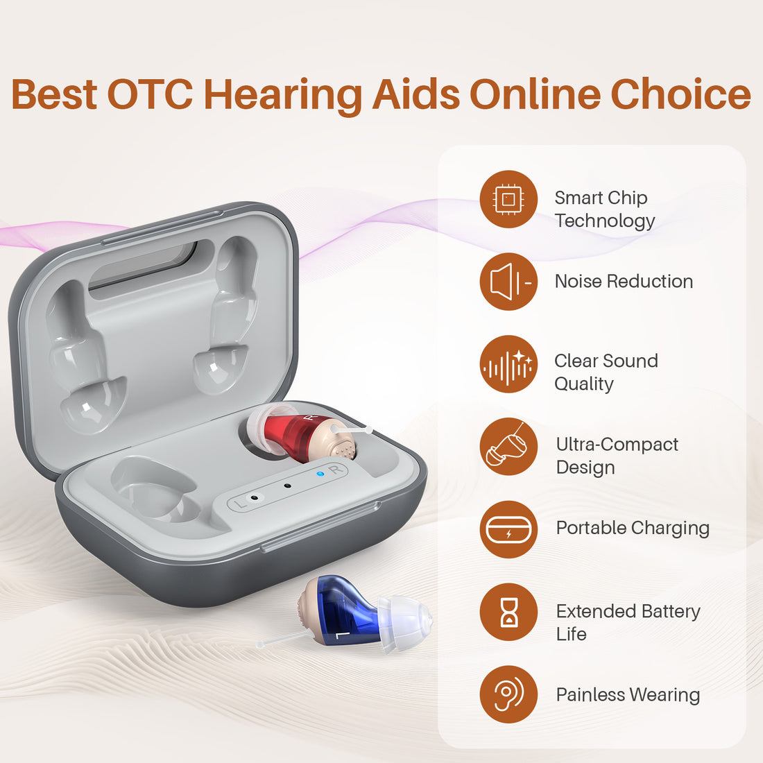 Ultra-Mini Rechargeable Hearing Aids for Seniors with Smart Noise Reduction & 80-Hour Power